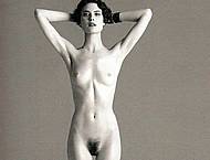 Shalom Harlow b-&-w sexy and fully nude pics